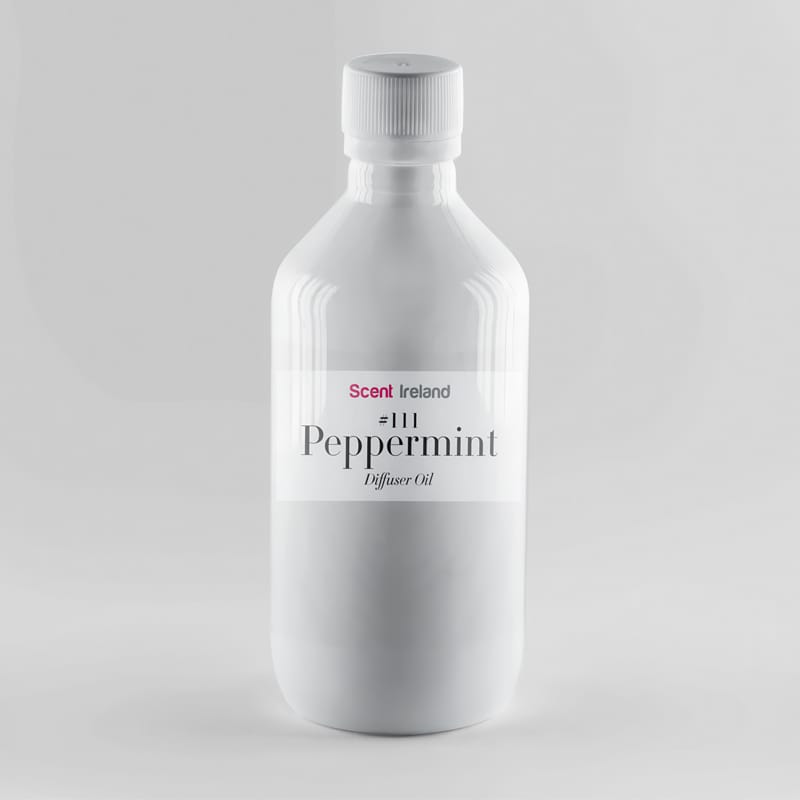 Peppermint diffuser oil bottle for odour removal